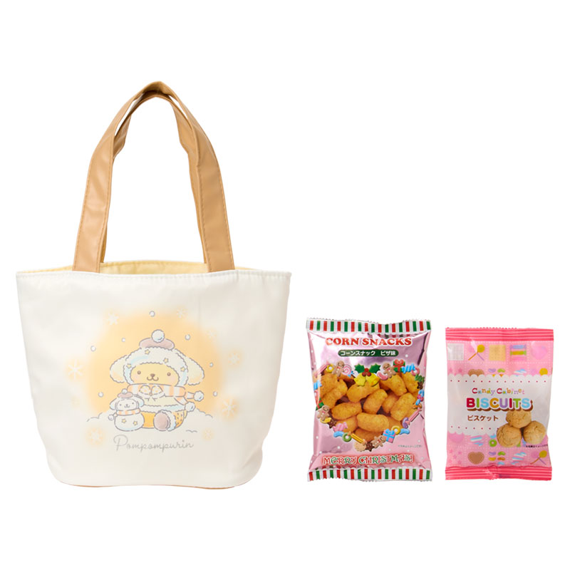 ポムポムプリン お菓子＆手提げバッグ（雪だるま）