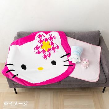 ハローキティ フェイス形ブランケット