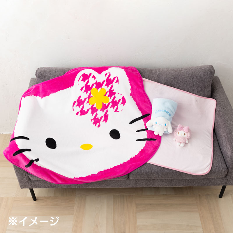 ハローキティ フェイス形ブランケット