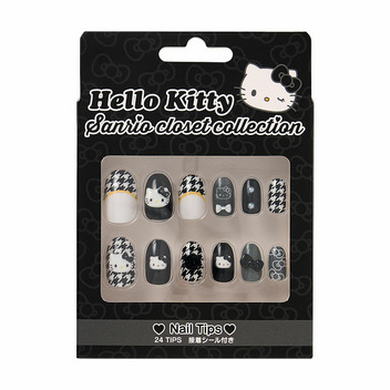 ハローキティ ネイルチップ モノトーン（Sanrio closet collection）