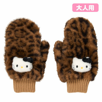 ハローキティ マスコット付きボアミトン