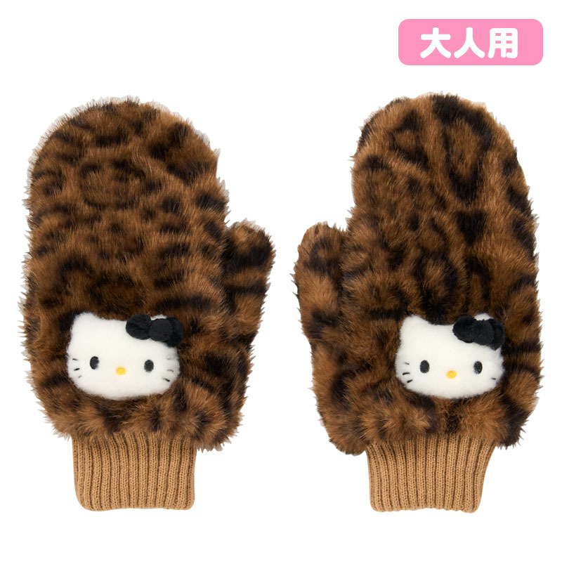 ハローキティ マスコット付きボアミトン