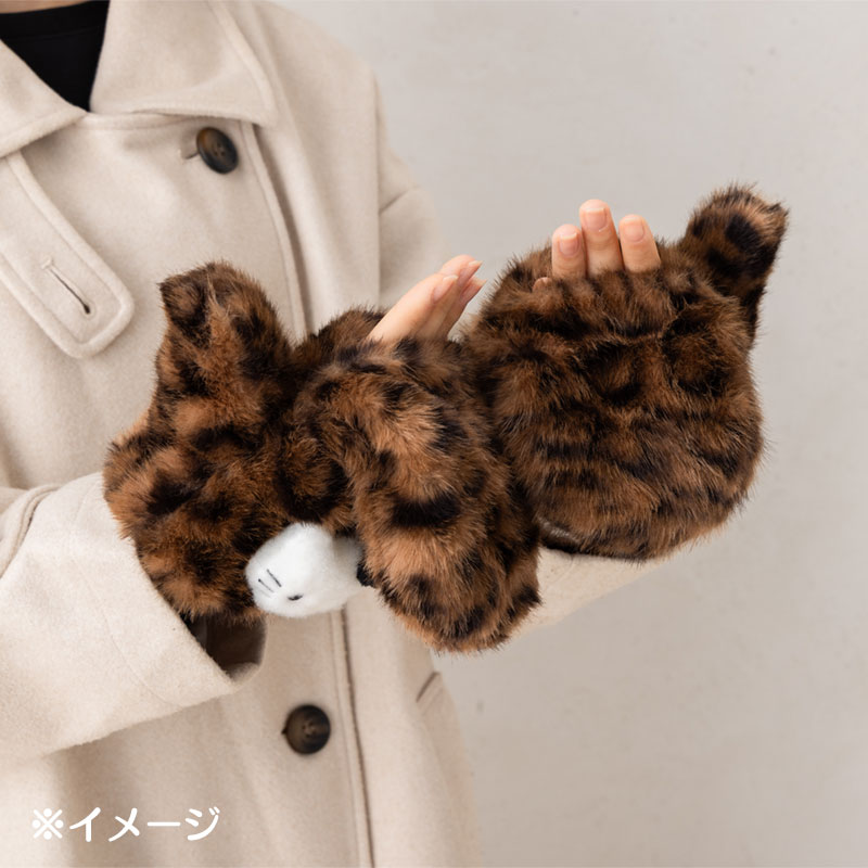 ウサハナ マスコット付きボアミトン