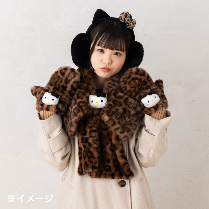 ウサハナ マスコット付きボアミトン