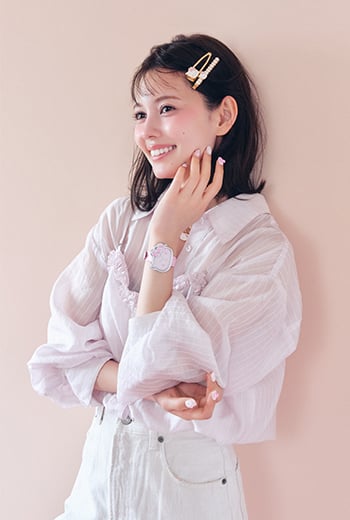 フェイス形ウォッチ/ヘアクリップ3個セット/ネイルチップ
